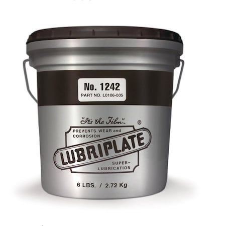 Lubriplate No. 1242, 4/6 Lb Tubs, Heavy Duty, Tacky White Lithium Grease, PK4 L0106-005